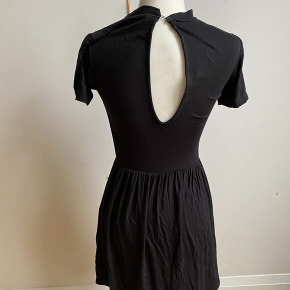 VELVET Torch Black Mock Neck Mini Dress Small - Picture 3 of 6